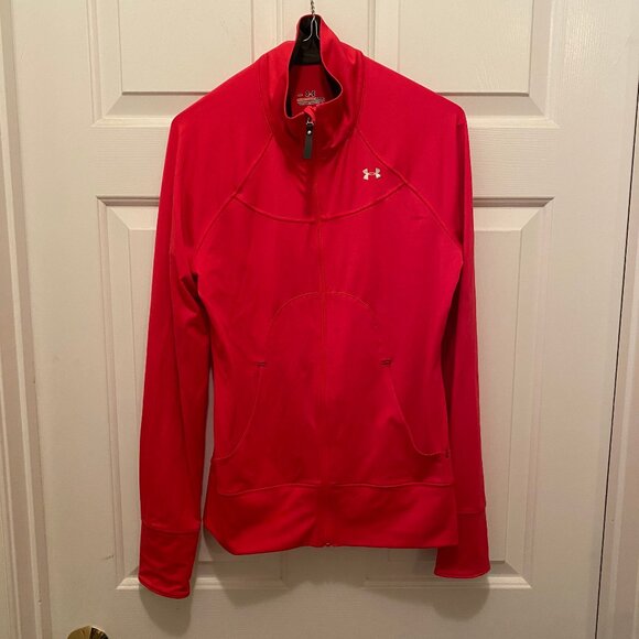 Under Armour Women’s AllSeasonGear Pink Full Zip Athletic Training Jacket Small - Picture 1 of 3